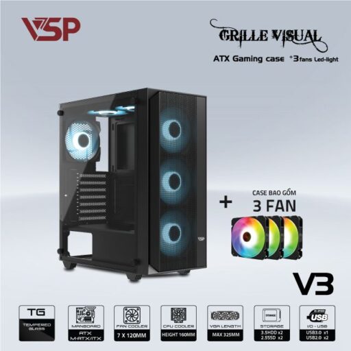 Vỏ Case Máy Tính Vsp Gaming V3